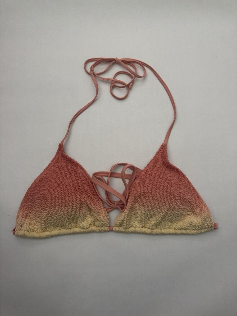 NWT Good American Always Fits‎ Triangle Bikini Top Peach Ring 4XL/5XL